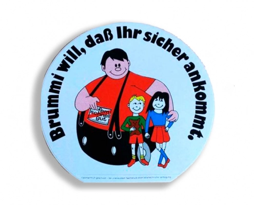 Brummi will Aufkleber