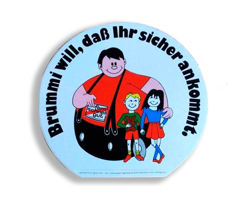 Brummi will Aufkleber