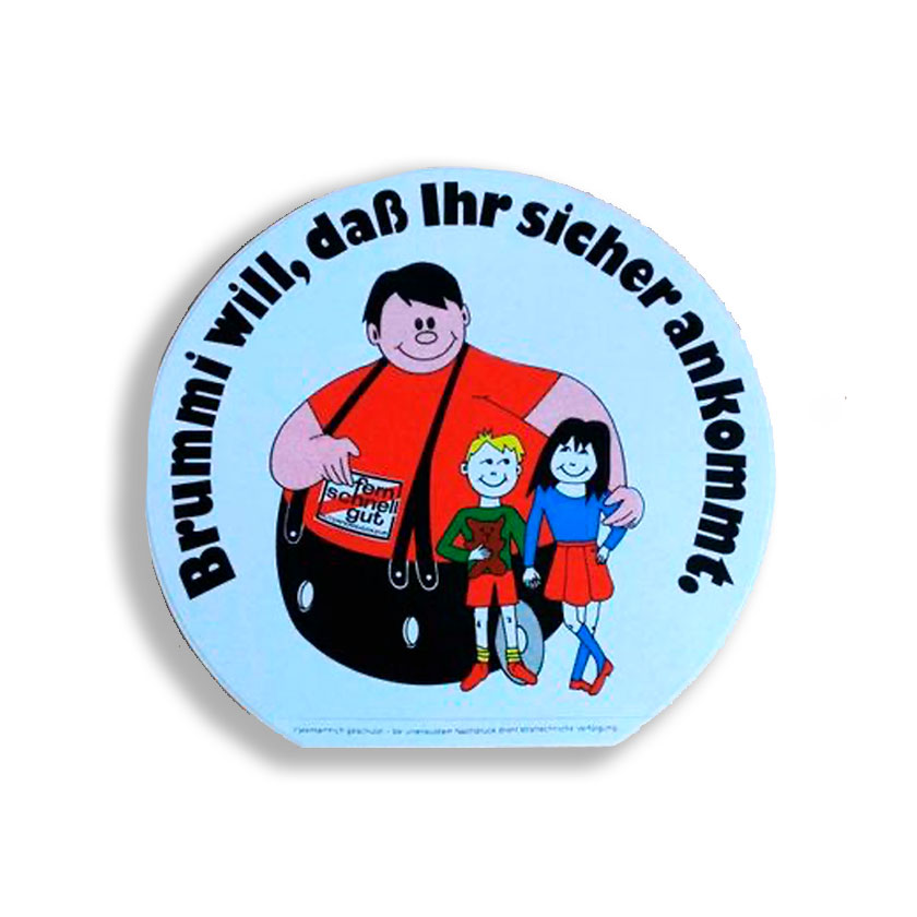 Brummi will Aufkleber