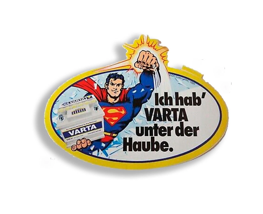 Varta Aufkleber