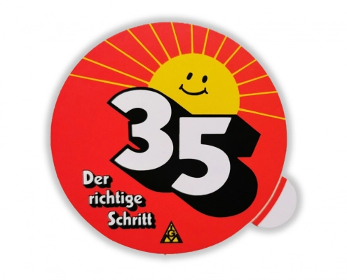 35 der richtige Schritt Aufkleber
