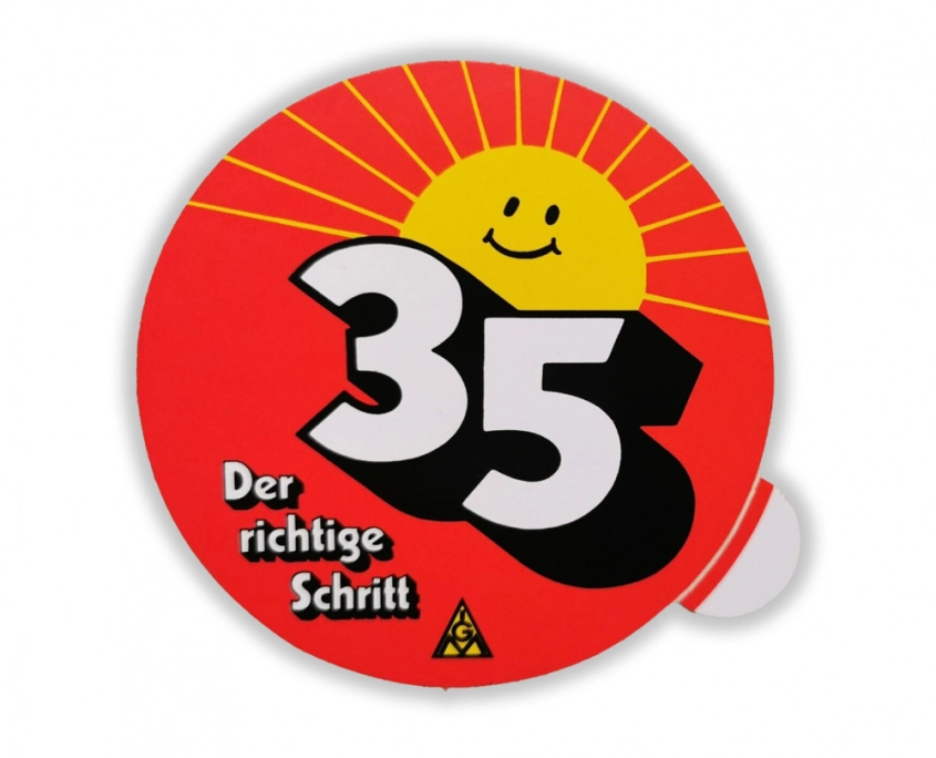 35 der richtige Schritt Aufkleber