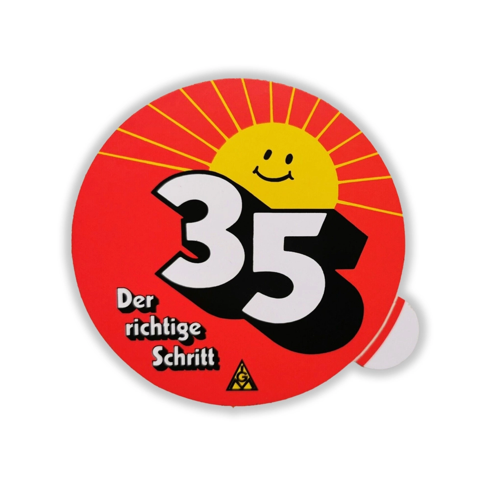 35 der richtige Schritt Aufkleber