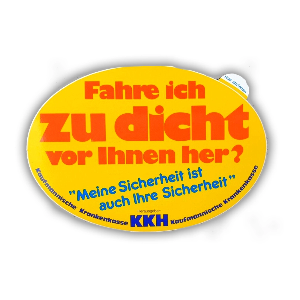 Fahre ich zu dicht vor Ihnen her