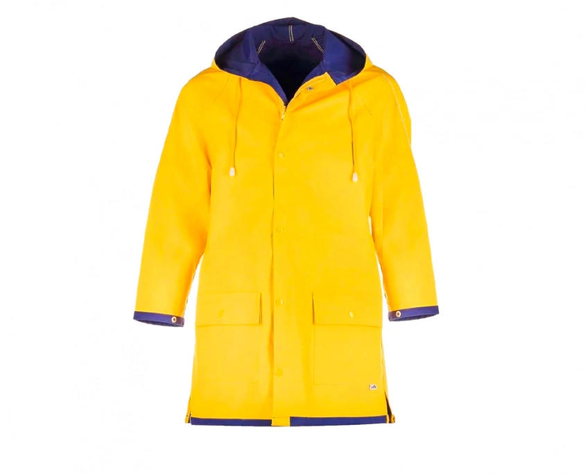 Regenjacke-retro-gelb