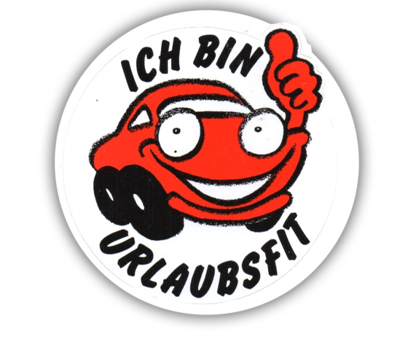 Ich bin Urlaub Aufkleber