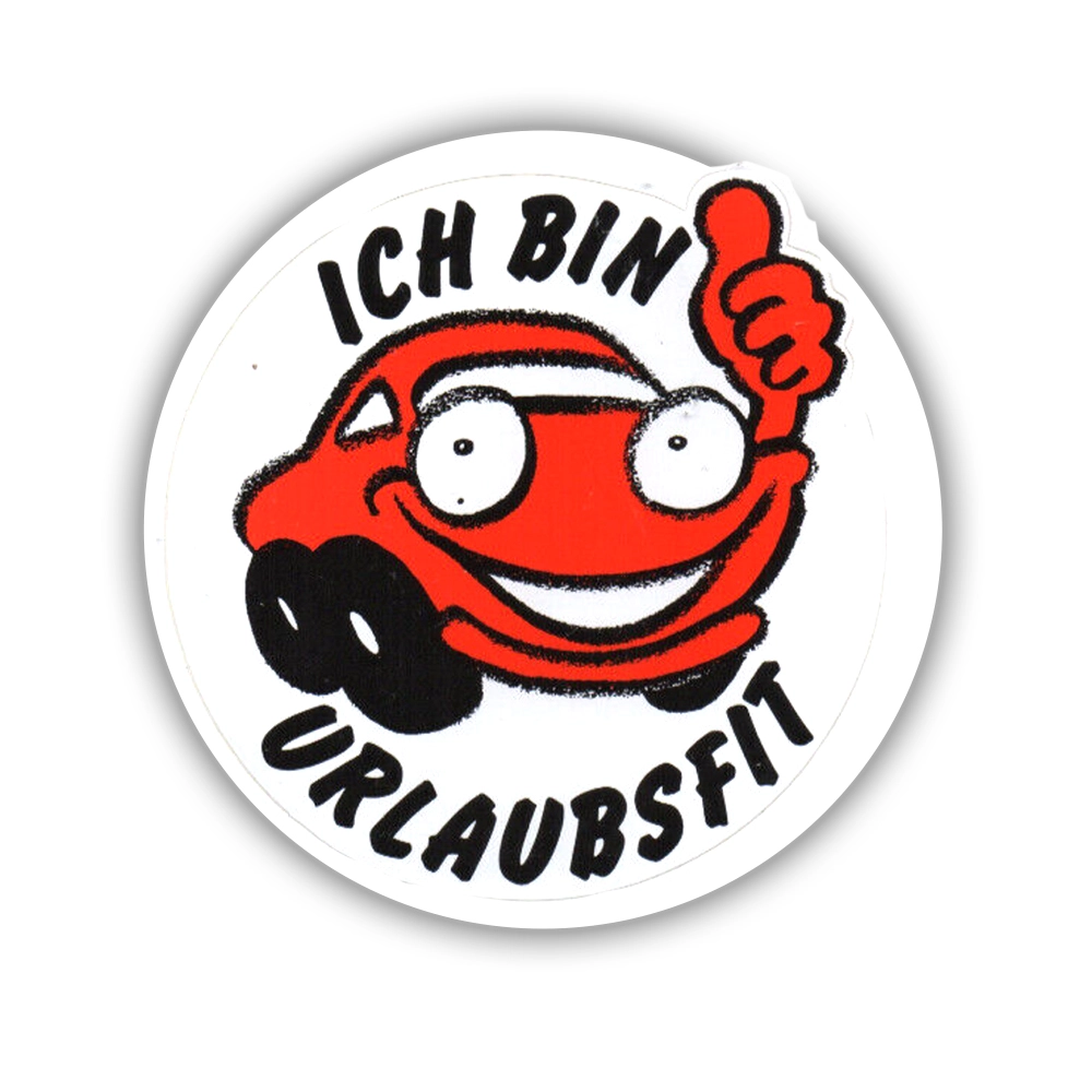 Ich bin Urlaub Aufkleber