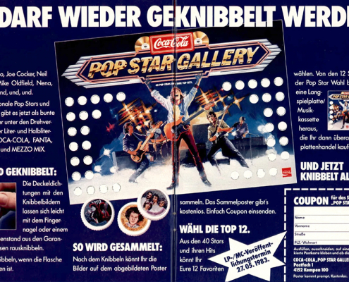 Coca-Cola Pop Star Gallery – als Musikstars noch im Flaschendeckel steckten 2 Die Coca-Cola Pop Star Gallery