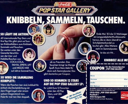 Coca-Cola Pop Star Gallery – als Musikstars noch im Flaschendeckel steckten 3 Die Coca-Cola Pop Star Gallery